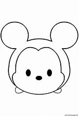 Tsum Mouse Coloring Emoji Mickey Pages Face Printable Print Color sketch template