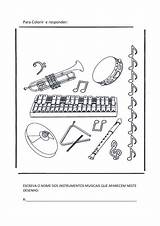 Desenhos Musicais Instrumentos sketch template