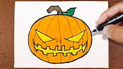 Como Desenhar E Pintar AbÓbora De Halloween Youtube
