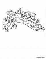 Autograph Yearbook Classroomdoodles Doodles 5th Graduation sketch template