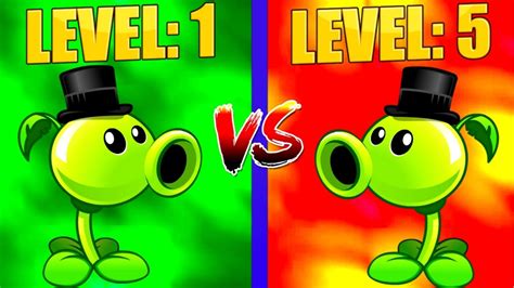 Level Compare Plants Vs Zombies 2 Peashooter Level 1 Vs
