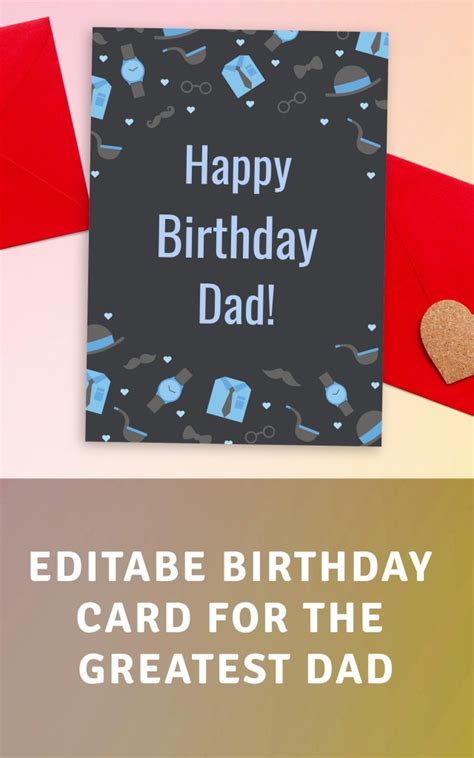 birthday cards  dad customize   print