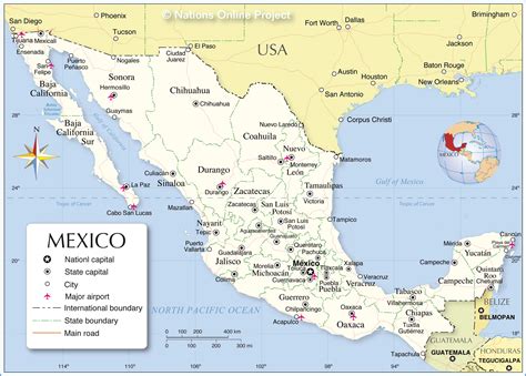 administrative map  mexico nations  project