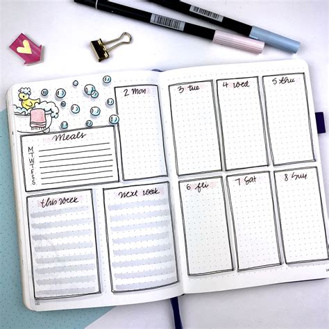 bullet journal ideas  weekly spread layouts  july  square
