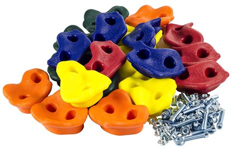 deluxe extra large assorted rock climbing holds  installation