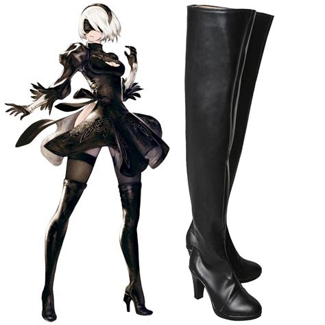 Game Nier Automata 2b Yorha No 2 Cosplay Shoes Leather