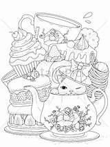 Coloring Pages Pastry Getcolorings sketch template