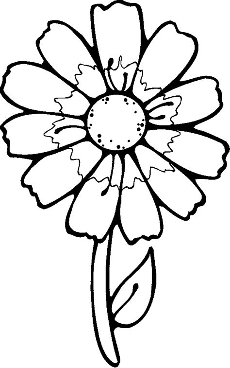 simple flower coloring pages   simple flower coloring