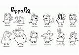 Peppa Pig Coloring Pages Color Print Characters sketch template