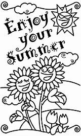 Summer Coloring Enjoy Pages Crayola sketch template