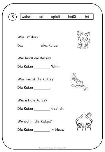 Einfache Texte Und Arbeitsblätter Für Anfänger Deutsch