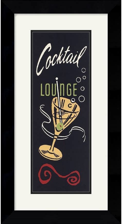 0 040795 Retro Series Cocktail Lounge Framed Print Framed Art Prints