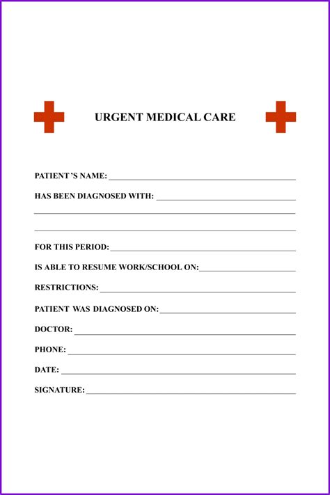 urgent care template