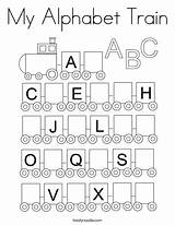 Train Alphabet Coloring Pages Twistynoodle Tracing Print Ll Preschool sketch template
