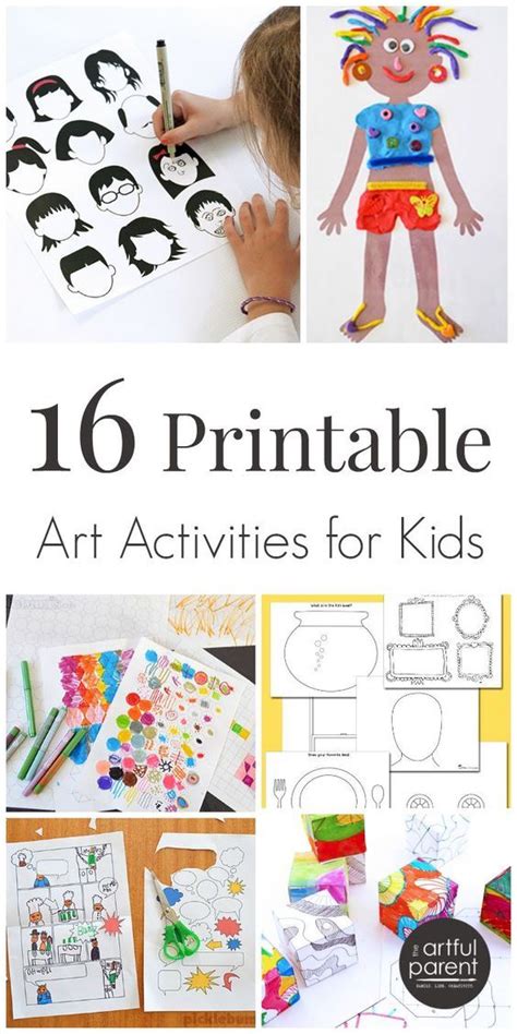 printable art activities  kids  encourage creativity