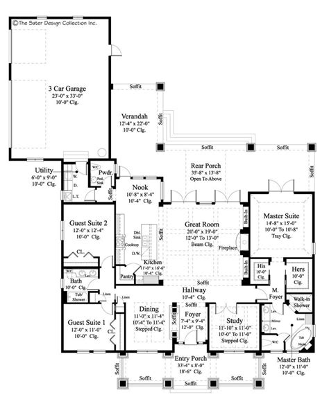 small luxury house plans sater design collection home plans