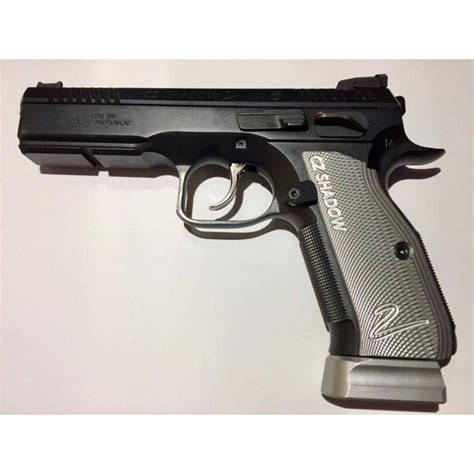 cz shadow  silver grips pair shooters delight