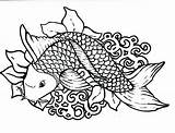 Coloring Meaningful Koi Coloringhome sketch template