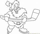 Coloring Hockey Santa Ice Pages Christmas Claus Coloringpages101 Color Online sketch template