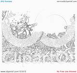 Coloring Pages Ship Sunken Comments Treasure sketch template