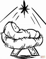 Coloring Jesus Manger Christmas Baby Pages Printable Nativity Scene Religious Animals Pinstake Xmas Ornaments sketch template