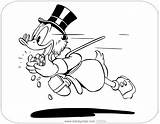 Scrooge Ducktales Running Coloring Pages Disneyclips Coins Gold Disney sketch template