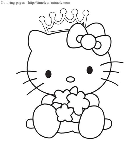 princess  kitty coloring pages