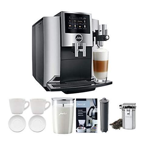 jura  automatic coffee machine chrome includes milk container bean canister filter