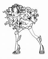 Lagoona Blue Coloring Pages Color Monster Print Fins High Hellokids Monsterhigh sketch template