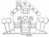 Coloring Gingerbread House Pages Print Lollipop Christmas Big Printable Four Color Colouring Kids Clipart Candy Sheets Snowflake Board Customized Getcolorings sketch template