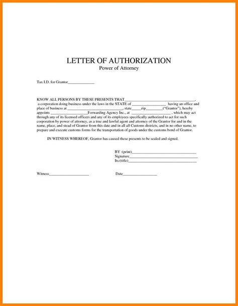 power  attorney sample letter   letter templates lettering