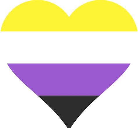 nonbinary pride flag heart shape stickers by seren0 redbubble