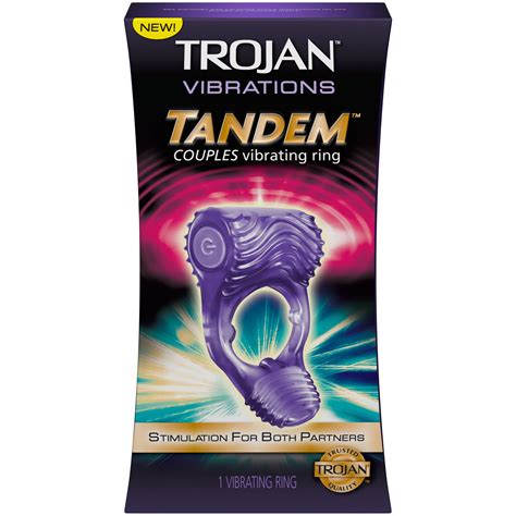 trojan vibrations tandem vibrating ring  couples walmartcom