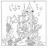 Coloring Pages Underwater Ocean Scene Castle Under Printable Drawing Scenery Outline Clipart Sea Colouring Jungle Sheets Adult Print Getdrawings Animal sketch template