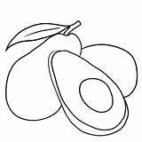 Clipart Aguacate Abacate Avocat Colorare Disegni Bambini Coloringfolder sketch template