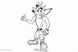 Bandicoot Crash Coloring Pages Twinsanity Printable Kids Color sketch template