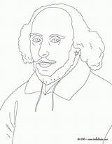 Shakespeare Coloring Escritor Hellokids Dibujos Ausmalen Escritores Autores Drucken Farben Línea sketch template