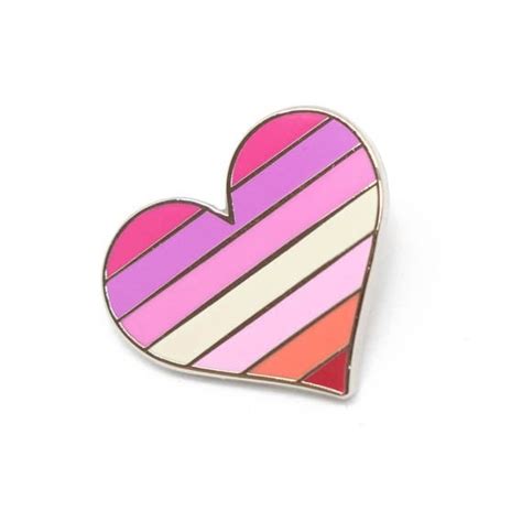lesbians pride pin gay lapel pin lesbian flag pin heart