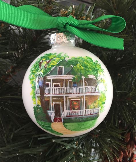 hand painted custom home ornament  home ornament realtor closing gift