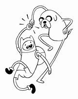 Finn Jack Adventure Time Friend Coloring Pages Cartoon Printable Categories Kids sketch template