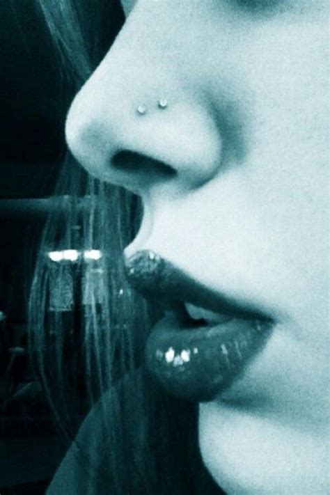 Nice Double Nose Piercing Picture For Girls Nose Piercing Cute Nose