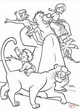 Coloring Pages Baloo Mowgli Indian Family Bagheera Printable sketch template