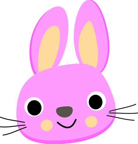 purple bunny face vector art image  stock photo public domain