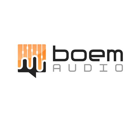 modern masculine recording studio logo design  boem studio boem