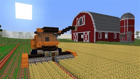 working combine harvester  minecraft create mod showcase youtube