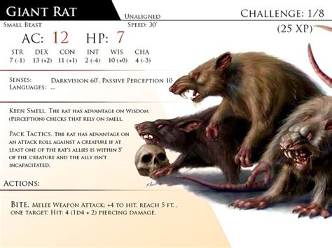 rat giant  almega   deviantart monster cards dungeons  dragons homebrew dnd monsters