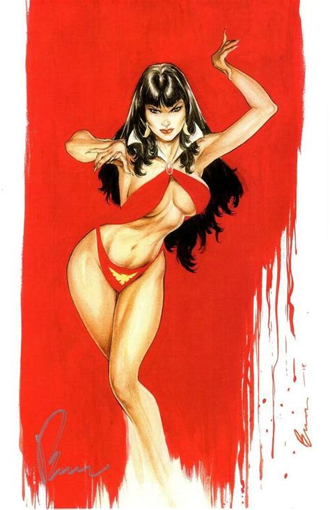 Sexy Vampirella Art Print 2 Signed By Hot Comic Artist