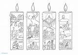 Advent Coloring Candles Pages Wreath Christmas Calendar Candle Colouring Kids Epiphany Drawing Sheet Catholic Color Print Activity Church Printable Sheets sketch template