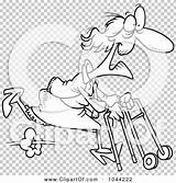 Clip Feisty Walker Granny Outline Running Illustration Cartoon Rf Royalty Toonaday sketch template