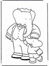 Babar Coloring Pages Funnycoloring Kids Cartoon Advertisement sketch template
